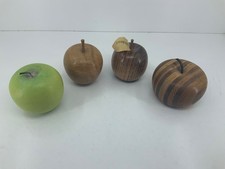  4 x Wooden Decorative Apples
