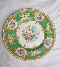 Vintage Myott Staffordshire Green Floral Dinner Plate, 10¾". 1945-52. Exc Cond.