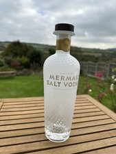🤍Mermaid Gin Distillery Empty White Vodka Bottle🤍