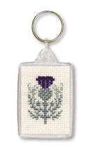 Scottish Thistle Keyring Cross