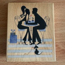 Stamps Happen Blue Cafe Wooden