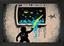 Space Invader Framed Wall Art Poster Canvas Print Picture