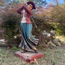 Lady Golfer Statue Teeing Off