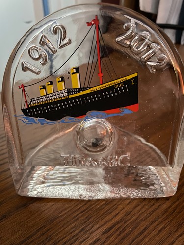 Titanic coal art - coal, glass