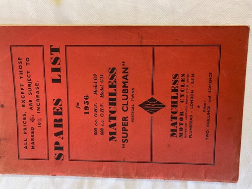1956 matchless spares - 1956, g9