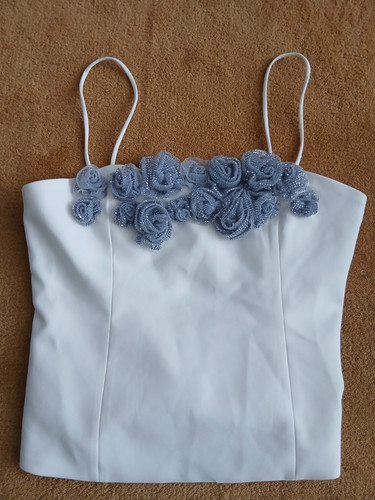 Zara white bodice - white, silver