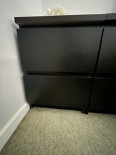 2 IKEA Malm 2-Drawer Bedside