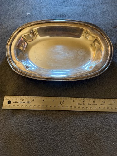 Vintage silver plated oval - plated,