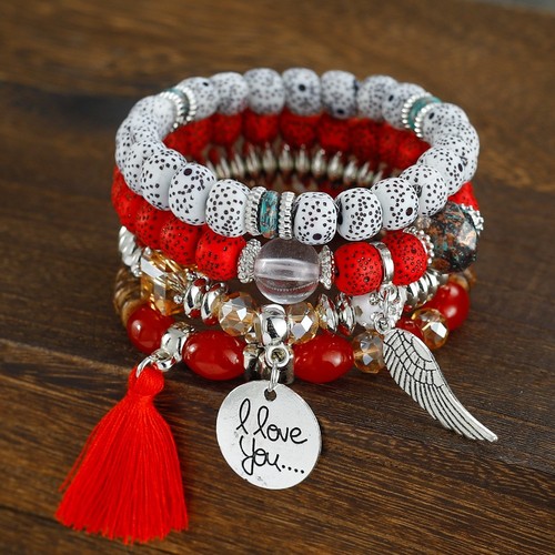 4pcs set boho - set, crystal