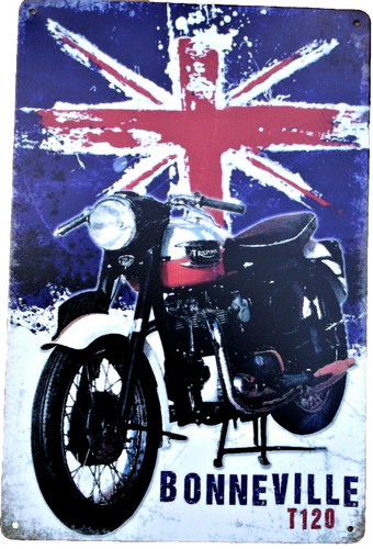 Triumph motorcycle metal tin
