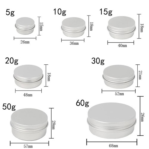 5ml 60ml empty aluminum tins - 5ml-60ml,