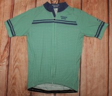 Hommage Vélo Cycling Jersey Men's Medium Green Short Sleeve Retro Style S