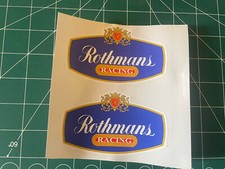 2x10cm ROTHMANS RACING Classic Race Rally Motorsport Stickers
