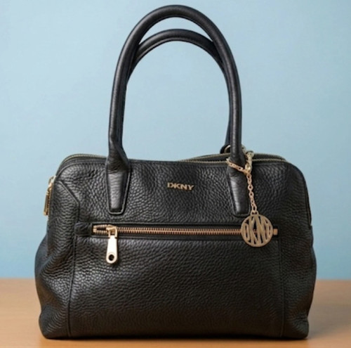 Dkny black pebbled leather - dkny,
