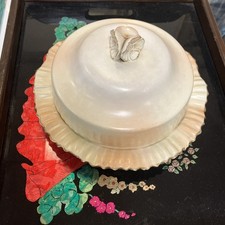 Muffin Dish - (Carlton Ware) Antique Covered Muffin Dish - Floral Design 