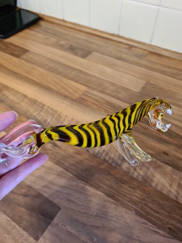 Murano glass tiger - glass, tiger,