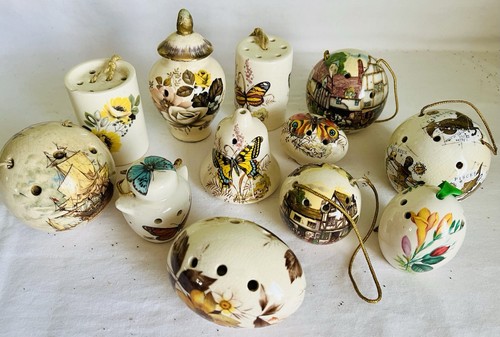 Vintage ceramic pomanders - 12,