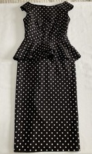 Stop Staring Alicia Estrada Dress Womens Small Black Polka Dot Short Sleeve
