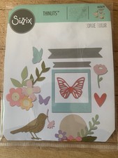 SIZZIX THINLETS DIE SET 662679 FLORAL BANNER (C0304)