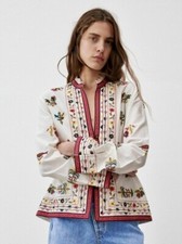 ZARA Jacket Large Ivory Cotton