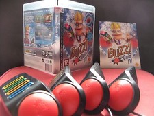 PS3 Buzz Quiz TV Game - Includes Wired Buzzers + Instructions * Fully Tested *