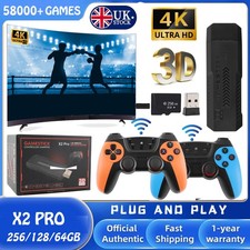2025 X2 PRO 256G 58000+ Games 4K Game Stick 3D Wireless Retro Video Game Console