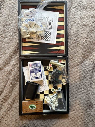 Luxury wooden games compendium - luxury,