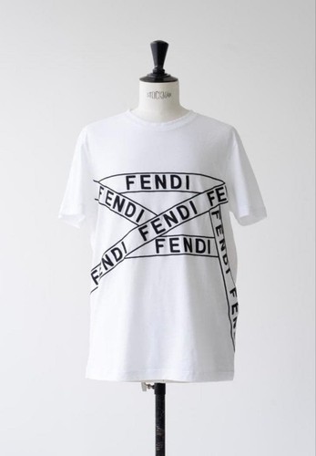 Used fendi tape logo shirt - used,