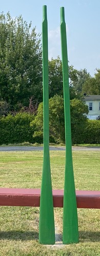 Vintage wooden oars long - 80",