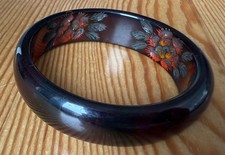 Bakelite bangle-burgundy/deep red