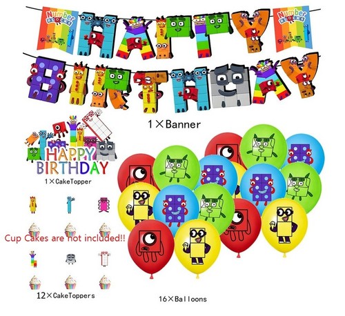 Number blocks birthday - blocks, party
