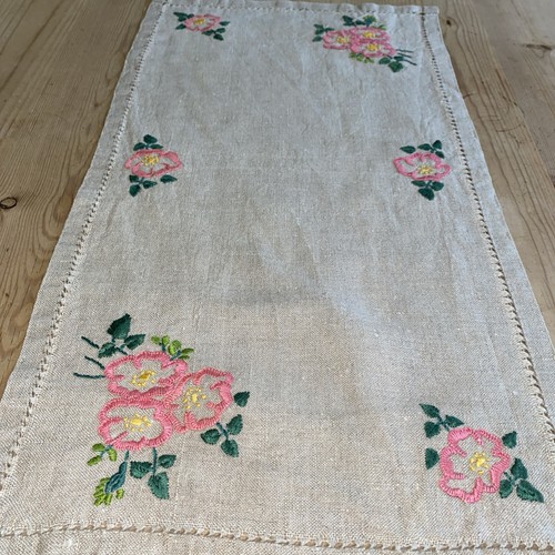 Vintage embroidered table - vintage,