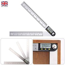 360degree Stainless Steel Ruler LCD Angle Finder Measure Gauge Kits 20cm Digital