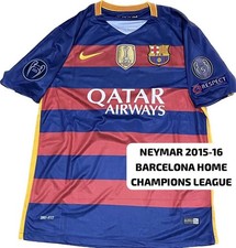 NEYMAR JR SIGNED  BARCELONA CHAMPIONS LEAGUE 2015 2016 JERSEY BECKETT COA