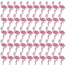  50 Pcs Buttons with Flamingos