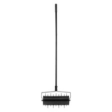 Rolling Lawn Aerator 18" Heavy-Duty Manual Rolling Aerator Lawn Black