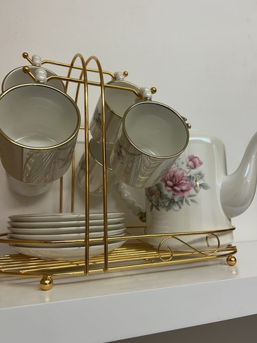 Vintage floral porcelain tea - floral,