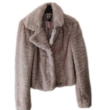Lipsy Fur Jacket Grey Short