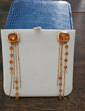 Amber Pierced Earrings –