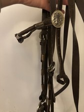 Brown leather western bridle - brown,