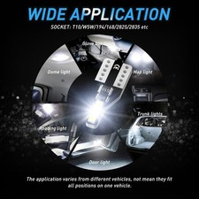 White 10Pcs 194 T10 168 LED