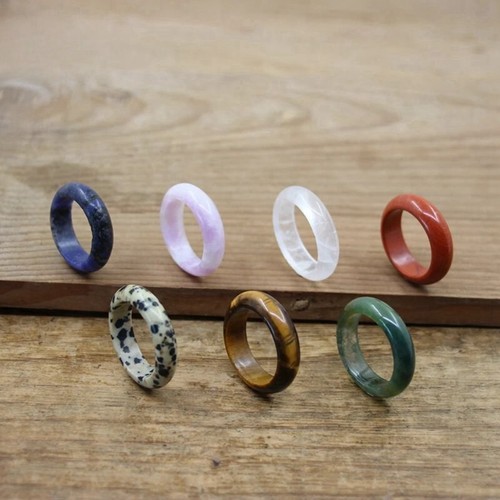 Natural quartz crystal - quartz, ring