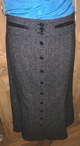 Silk wool tweed herring bone
