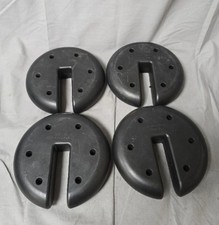 4 X Quik Shade Heavy Duty Weight Plate Canopy Gazebo Plates Black  2.3kg each