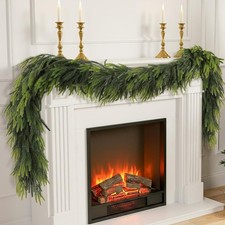 6FT Artificial Norfolk Pine Garlands, Real Touch Pine Garland, Faux Greenery Gar