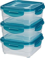 Amazon Basics Air Locked Leak-Proof Stackable& Airtight Fridge Freezer Container
