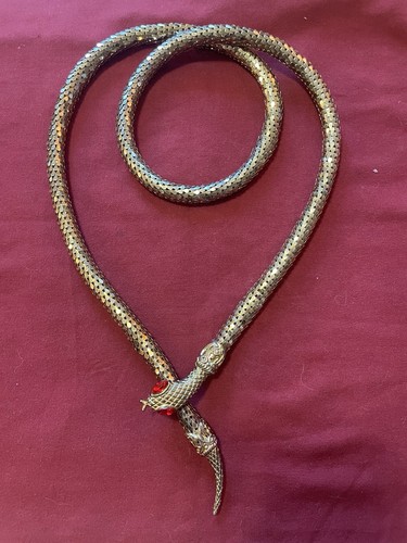 Vintage gold tone metal mesh - gold-tone,
