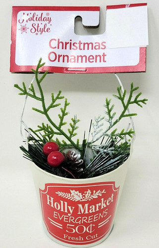 Mini metal pail christmas - mini,