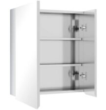 kleankin Medicine Cabinet Mirror Wall-Mounted Bathroom Storage Shelves Organizer