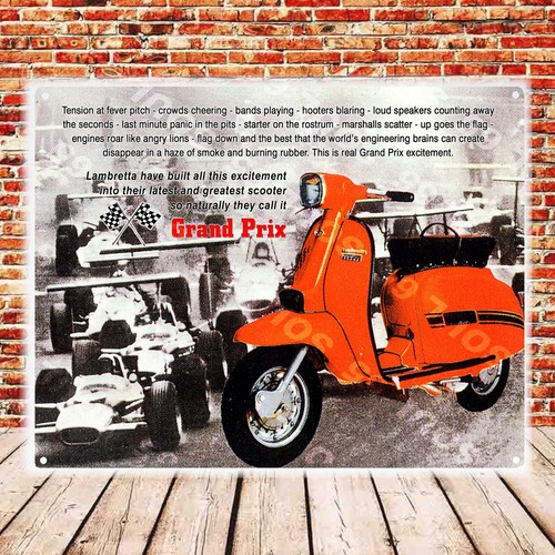Scooter metal sign - scooter,